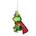 Northlight Green and Red Glittered King Frog Glass Christmas Ornament, 4.25