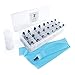 27 Piece Cake Decoration Icing Tips Set With Piping Bag - Stainless Dispenser Nozzle Kit For Professional Baking Decorating. Tools Supply and Storage Case. Child Safe Sugar Craft family friendly.