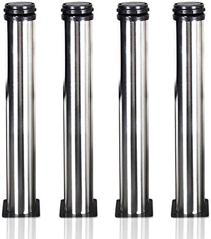 4 x 300 mm yukseklik paslanmaz celik mutfak ayarlanabilir ayaklar yuvarlak 5 1 cm dia mobilya ayaklari dolap calisma masasi masa metal ayaklar ayarlanabilir yukseklik toplam 300 315 mm amazon com tr