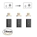 NetDot 3 Pack Gen5 Micro USB to Magnetic Micro USB Adapter Compatible with Android Devie (Micro USB Adapter/3 Pack Black)