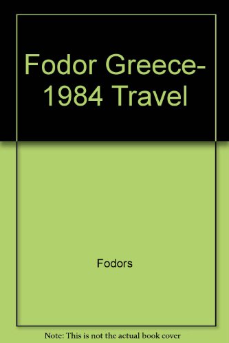 Fodor Greece, 1984 Travel