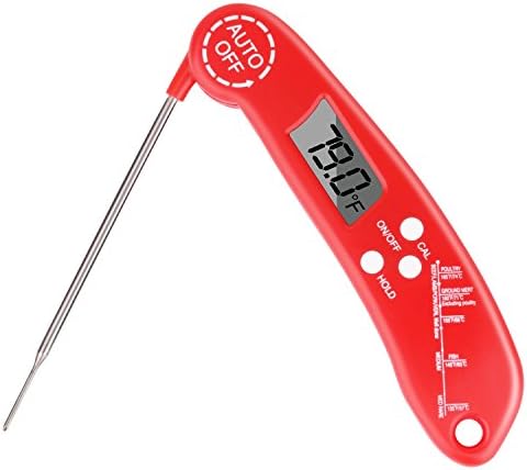 Instant Read Meat Thermometer, Digital Food Thermometer Electronic Cooking Thermometer BBQ Thermometer with Long Probe for Candy, Oven, Kitchen, Barbecue, Grill, Smoker and Baking