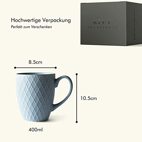 KIVY Tassen Set 6er x 400ml - GroÃe Kaffeetassen Set 6er - Kaffeetasse groà - Teetassen Set - Kaffee Tassen Sets - Kaffeebecher Keramik Becher Bunt - Bechersets - Kaffeepott Modern - Kaffeehäferl – Bild 8