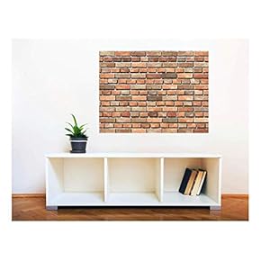Removable Wall Sticker/Wall Mural - Seamless Brick Wall | Creative Window View Home Decor/Wall Decor - 24"x32"