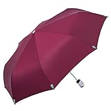 Lucear Travel Umbrella Automatic Open/close Strong Waterproof Umbrellas - 3 Fold Compact for Easy Carrying Totes Bags (Red)
