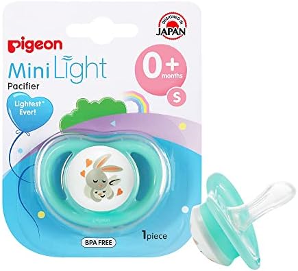 Pigeon Minilight Pacifier, Ultra Light Weight, Soft Silicone