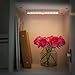 OxyLED USB Rechargeble Motion Sensor Closet Lights Under Cabinet Lightening, Stick-on Cordless 10 LED Night Light Bar, Indoor Step Light Safe Lights for Cabinet Wardrobe Stairs, 3 Pack, Warm White