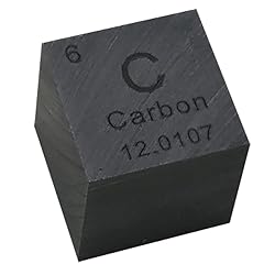 Carbon Cube - 10mm Pure Metal Element Cubes - Laser