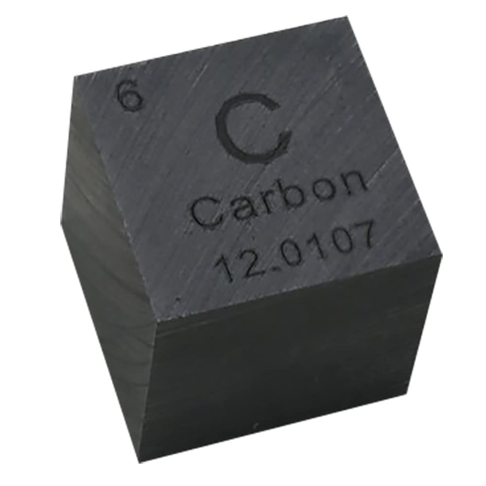 Carbon Cube - 10mm Pure Metal Element Cubes - Laser