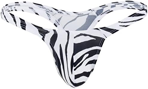 FFESHOW Men's Smooth Bikini Thongs G String Bulge Pouch Underwear Swimwear