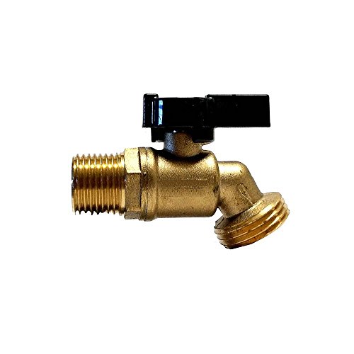 Libra Supply 1/2'', 1/2 inch, 1/2-inch Quarter Turn Male Hose Bibb, MIP x GHT, (Pack of 10 pcs, click in for more size options), Commercial Grade Plumbing Supply - Thumbnail 3