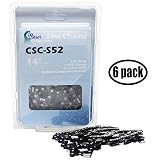 UpStart Components 6-Pack 14" Semi Chisel Saw Chain for Tanaka TCS 33 EDTP Chainsaws - (14 inch, 3/8" Low Profile Pitch, 0.050" Gauge, 52 Drive Links, CSC-S52)