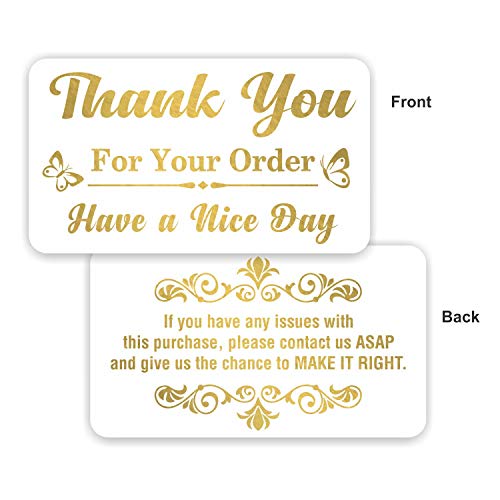 image for PARTH IMPEX Thank You for Your Order Purchase Cards (Pack of 100) Stun