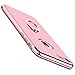 Qissy Case Compatible with iPhone 7 Case Ultra-Thin Hard Matte Shockproof 3 in 1 Ring Holder Kickstand PC Electroplate Cover Anti-Scratch for iPhone 7 4.7 inch (Rose Gold)