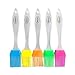 Daixers Silicone Basting Pastry & Bbq Brushes (Set of 5, Colorful) Durable, Attractive, Heat Resistant Kitchen Utensils Dishwasher Safe Soft and Flexible Essential Cooking Gadget, Bakeware Tool
