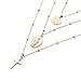 Loweryeah Gold Necklace Decorated Madonna Crucifix
