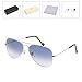 O-Let Aviator Sunglasses for Men Women Driving Fishing Golf Handmade Stainless Steel Frame with UV400 Glass Lens