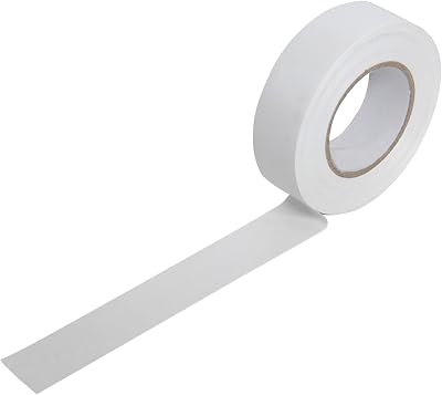 Mercury 20 Metre Electrical Insulation Tape White PVC Adhesive BS Approved