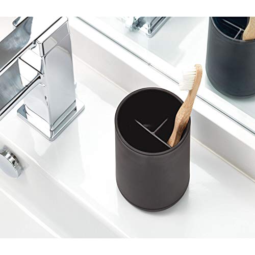 iDesign Cade 4-Piece Bathroom Accessory Set, Matte Black