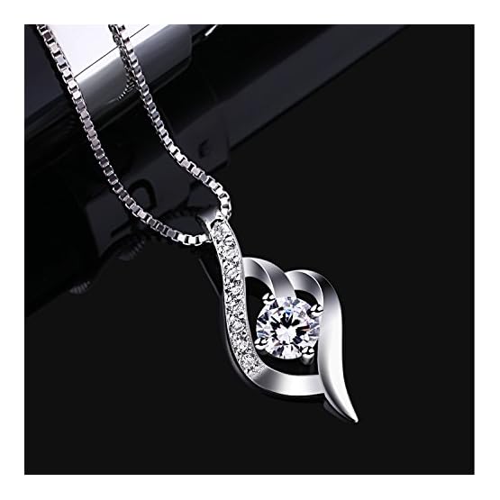 B.Catcher Collar Mujer Plata de Ley 925 ''Eres el Amor de mi Vida'' con para Regalo Originales Cadena 45cm Longitud - Imagen 4