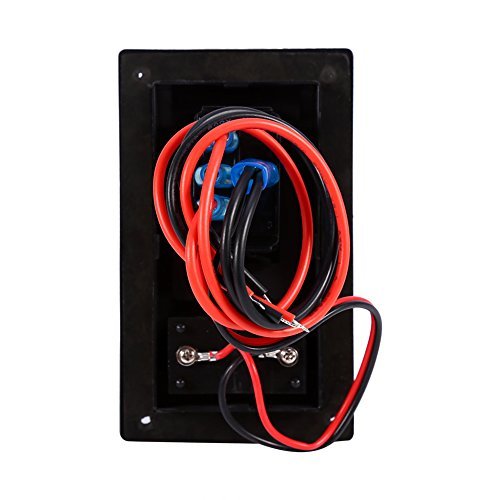 Yosoo 12V RV Marine Boat Voltage Voltmeter LED Dual Battery Test Panel Rocker Switch ON-Off-ON