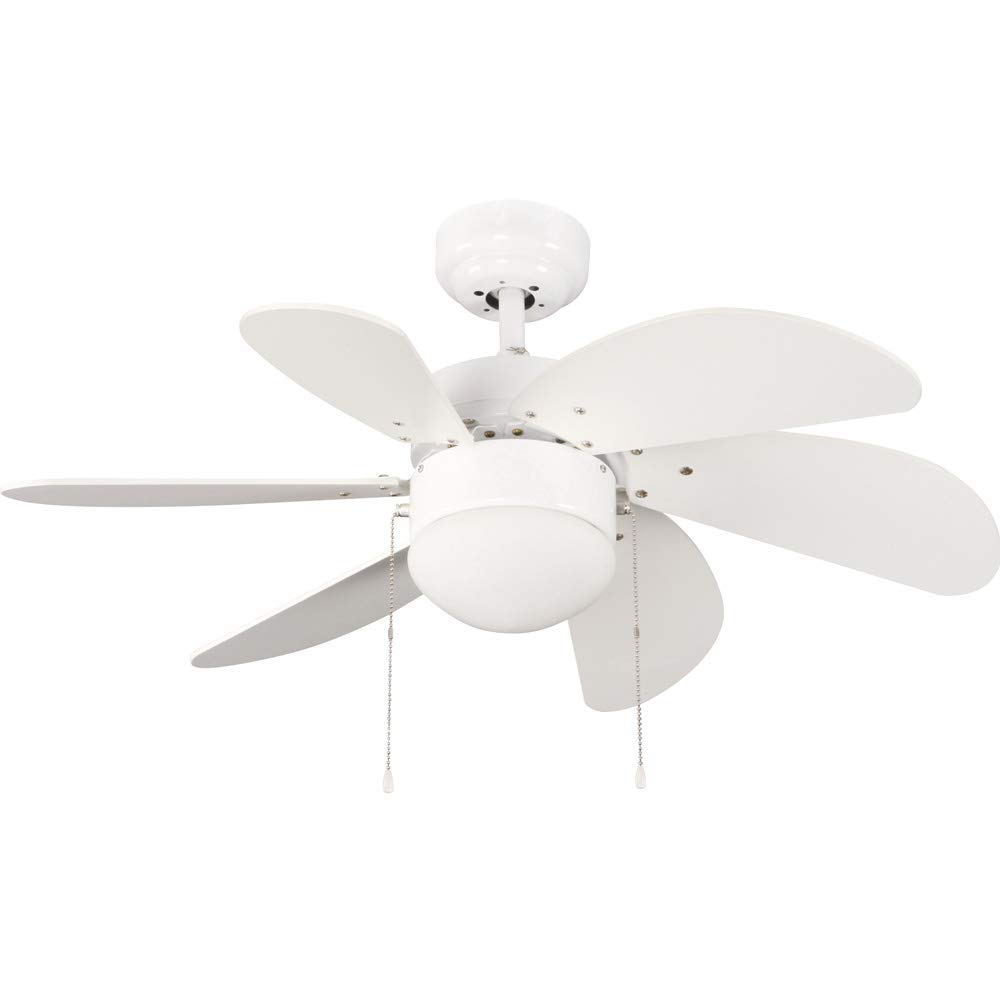 Marea Ceiling Fan With Light Modern 76 2 X 76 2 X 41 5 Cm White