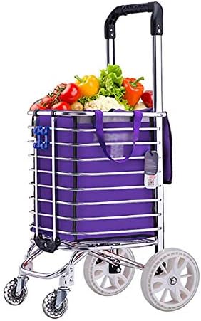 QX IAIZI Grocery cart small cart home shopping cart collapsible light portable old man trolley trolley cart trailer