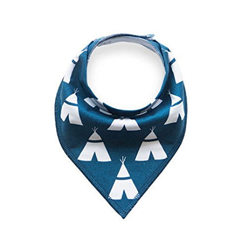Baby Bandana Drool Bib,Baby Dribble Bib with Snap 8 pack Baby Shower Gift Set for Teething and Drooling,100% Organic Cotton,Soft and Absorbent,Feeding Bib For Newborn Boy Infant Toddler(bib-BlueWhite)