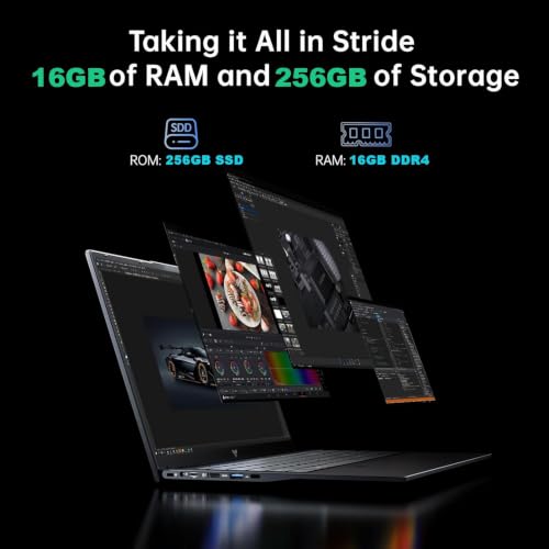 2026 Laptop 15.6" HD IPS Display Laptop with N95 Processor, Laptops 16GB RAM 256GB SSD Work Laptops UHD Graphics, Student Laptop Business Computer Light&Thin, Metal Shell, Webcam, Win, Type-C, USB3.2