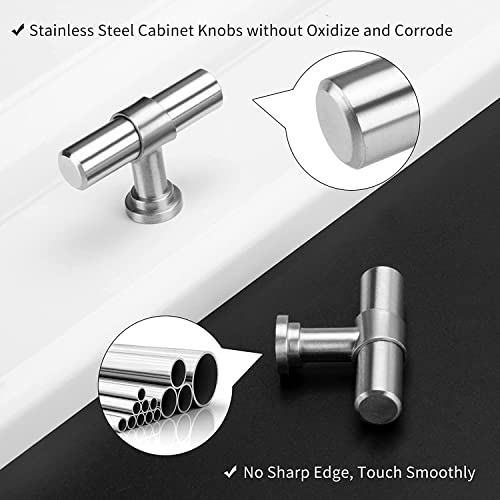 homdiy 25 Pack Brushed Nickel Drawer Knobs for Dresser Kitchen