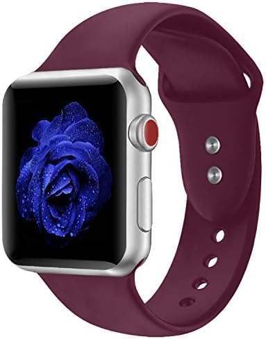 Straper Compatible with for Apple Watch Strap 38mm 42mm 40mm 44mm Straps Soft Silicone Compatible with for iWatch Series 5 4 3 2 1