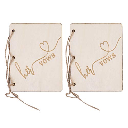 Wedding Vow Books His and Her Vow Book 2pcs Wedding Ceremony Party Vow Booklets Oath Book Props Decoration Accessory(2)