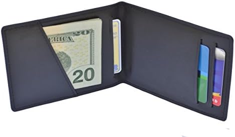 Anchors Ultra-Slim Wallet Minimalist Wallet Front Pocket Wallet Genuine Leather Extreme Slim Men's Real Leather Wallet Minimalist Slim Front Pocket Wallet Card Holders Cash Coins Keys