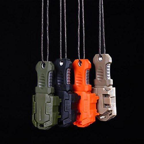 geshiintel Mini Portable EDC Stainless Steel Knife Webbing Buckle Self Defence Survival Tool - Army Green