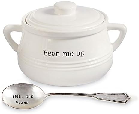 Baked Bean Pot Set, Pot with lid 5 1/2" x 8 1/2".