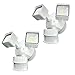 LED Outdoor Flood Security Light with Motion Sensor, 20W, 2 Head, BBOUNDER Waterproof White Motion Light, 5000K (2 Pack)