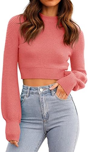 SOLY HUX Sweaters for Women Turtleneck Wrap Asymmetrical Hem Knit
