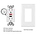 [5 Pack] BESTTEN 15A GFCI Outlet, Tamper Resistant GFI Receptacle, Ground Fault Circuit Interrupter with Wall Plate, ETL Certified, White