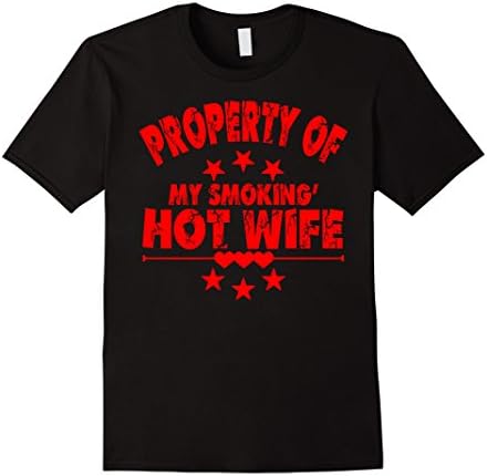 Mens Property of my hot wife i love my wife husband t-shirt 2XL Black