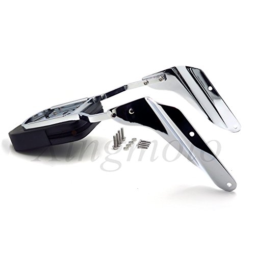 NBX- Chrome Skull Backrest Sissy Bar with Leather Pad For Honda Magna 750 VF750/250 VF250