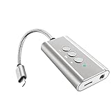 iPhone 7 Adapter, 2 in 1 Lightning to 3.5mm Audio Jack + Lightning Charge Port Support Calling and Music Control, Work with iOS 10.3 and above (Silver)