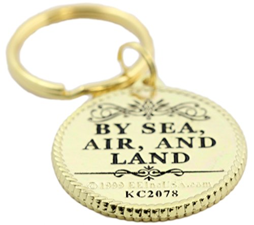 US Navy Crest Keychain Patriotic Key Rings Military Gifts Collectibles Men Women