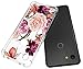 Osophter Pixel 3a Case Flower Floral Full-Body Protective Girls Cover for Google Pixel 3a(Purple Flower)