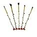 5PCS Rose Decor Vintage Makeup Brush Set Foundation Cosmetic Tools Eyebrow Eyeliner Blush Cosmetic Concealer Brushes by PSFS