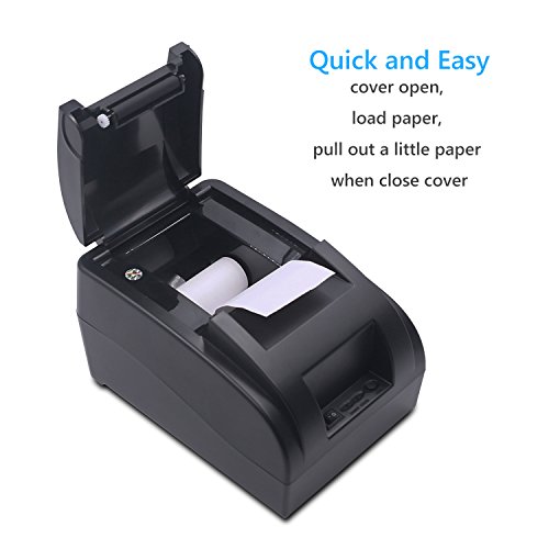 58MM USB Thermal Receipt Printer, Chafon Portable Printer High Speed Printing Compatible with ESC/POS Print Commands Set for Retail Store, Small Business, Restaurant, Canteen and More