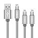 USB Type C Cable,USB C to USB A Charger(3-Pack, 3.3ft x 2,6.6ft)Nylon Braided Fast Charging Cord for samsung Galaxy Note 8 S9 S8 Plus,LG G5 G6 V20 V30,Google pixel 2 xl,Nexus 6P 5X,HTC 10 U11(Grey)