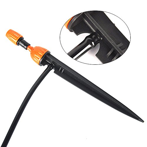 DIY 50FT Micro Drip Irrigation System with Hose Faucet Timer Dripper