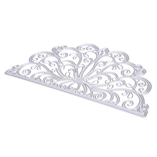 VESNIBA 2018 New Flower Heart Metal Cutting Dies Stencils DIY Scrapbooking Album Paper Card (C, Silver) - Thumbnail 2