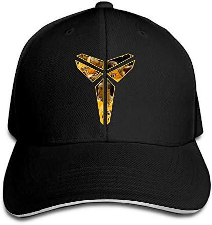 Unisex Adjustable Flat-Brim Dad Hat Baseball Caps - K-O-B-E Black Mamba Skull Cap