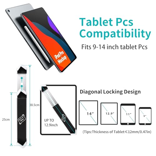Oilcan Secure Tablet Stand, iPad Anti-Theft Desk Stand, Metallic Material – Shop Crate Kiosk Lock Stand for 9-14 Inch Tablets, iPad Pro, Air, Galaxy Tabs, Surface Pro, etc